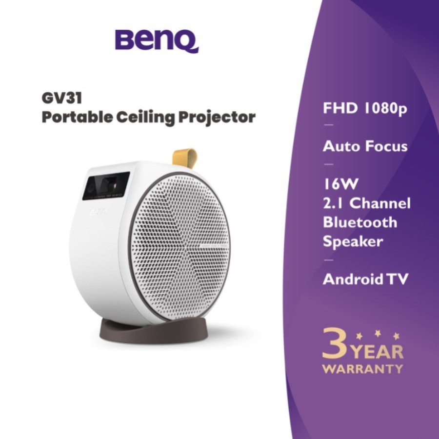 BenQ GV31 / GV-31 1080p Portable Projector with Rotating Angle Projection