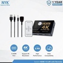 HDMI Switch NYK 5 to 1 Remote 4K Ultra HD