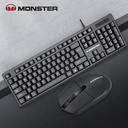 KEYBOARD MOUSE MONSTER KM1 Monster KM-1 Office Wired