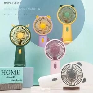 [KP-HF-KRT] Kipas Angin Genggam Karakter LED Handy Mini Fan Portable Happy Funny