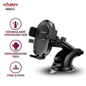 [CH-V-CHS12] VIVAN CHS12 / CHS-12 Car Holder Dudukan HP Universal Rotasi Auto Lock