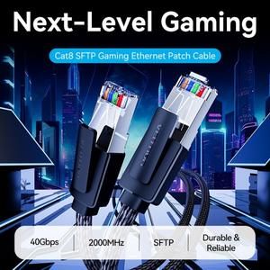 [1731145044737492011] VENTION Kabel LAN CAT8 / CAT 8 SFTP GAMING ETHERNET PATCH COTTON BRAIDED - IKO