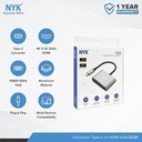 Converter Kabel TypeC 2in1 (HDMI+VGA) NYK CC21