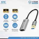 HDMI VIDEO CAPTURE 4K FULL HD USB 3.0 NYK HC5 / HC-5
