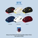 Mouse NYK C80 / C-80 Dual Mode Wireless + Bluetooth Rechargeable