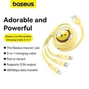 Baseus Retract Kabel 3 in 1 Micro Type C Lightning iPhone Leo Retractable Baseus Cute And Powerfull