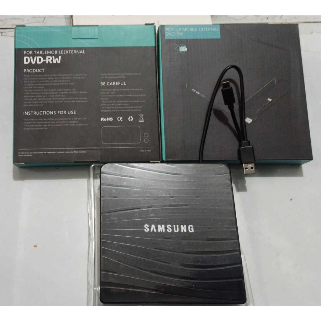 DVD RW SAMSUNG + Type C Slim External USB DVD+/-RW Optical Drive DVD External