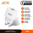 JETE C81 / C-81 Charger Dual USB Output 2.4A Fast Charging
