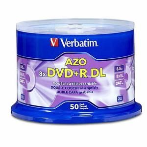DVD-R VERBATIM DOUBLE LAYER 16X SPEED PACK ISI 50 1 CONE DVDR VERBATIM