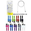 Kabel Data Wellcome 1.5 Meter Usb Micro 1.5M 3A Ecer Kabel Flat Micro