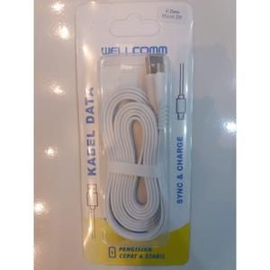 Kabel Data Wellcome 2 Meter Usb Micro 2M 3A Ecer Kabel Flat Micro