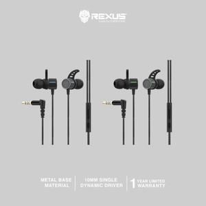 [HS-RX-EP5-G] Rexus Earphone Gaming Magnetic EP5 / EP-5 + Mic with control Volume
