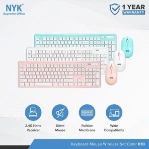 [MK-NYK-K10] NYK Mouse Keyboard Combo K-10 WIreless Silent K10