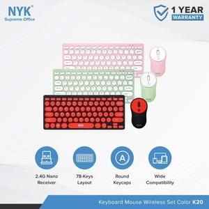 [MK-NYK-K20] NYK Mouse Keyboard Combo K-20 WIreless Membrane K20