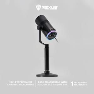 Microphone Gaming Condensor RX-CM10 360° Rotating Ballhead w/ RGB LED