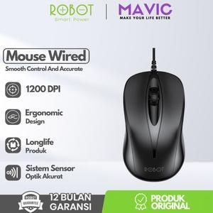 Mouse Robot M100 / M-100 Wired Mouse Laptop Komputer kabel