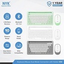 NYK Keyboard Mouse K50 / K-50 Dual Mode Wireless & Bluetooth Stand