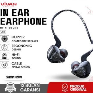 [HS-V-Q15] VIVAN Q15 HEADSET WIRED Q-15 STYLE EARPHONE BASS CLEAR AUDIO QUALITY