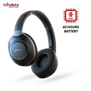 [HS-V-H200] Headset VIVAN H-200 Wireless Bluetooth 5.3 Earphone Bass H200 Black