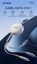 Vivan VRS01 / VRS-01 Kabel Data 3in1 Micro/Type-C/iPhone Quick Charge