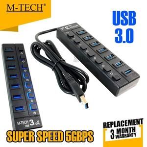 [USBH-MT-MT-UH7] M-Tech USB HUB MT-UH7 / MTUH7 Super Speed 7 Port USB 3.0 With ON & OFF
