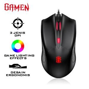 GAMEN GM100 / GM-100 Macro Ultralight Gaming Mouse 2000 DPI Black