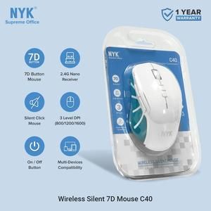 [MS-NYK-C40] Mouse NYK Wireless C40 7D Silent Click Power Saving - Mouse NYK C 40