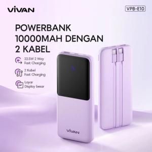 [PB-V-VPB-E10] RF27 VIVAN VPBE10 / VPB-E10 POWERBANK 10000 MAH FAST CHARGING 22.5W PD