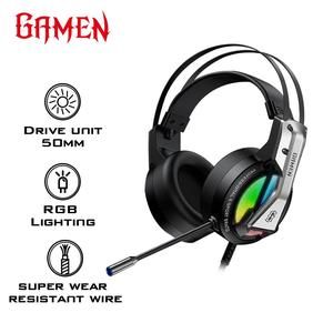 GAMEN GH1500 / GH-1500 Audio Jack RGB LED Light Wire Gaming Headset