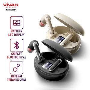 [TWS-V-T330] VIVAN TWS Liberty T330 / T-330 Dual Headset Bluetooth Playtime 50 Jam