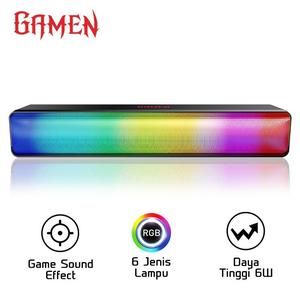 GAMEN GS8 Multimedia Speaker Gaming GS-8 RGB Lights Soundbar Speaker