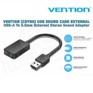 [Kb-VT-USB-AUX] Vention 2 port USB External Sound Card Aux Audio 3.5mm - CDY