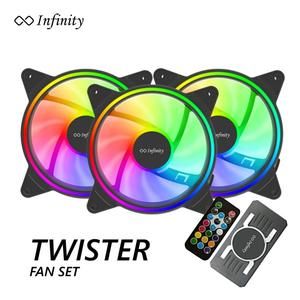 Fan Casing Infinity TWISTER 3Pack 3IN1 12CM- SYNC (REMOTE + CONTROLER)