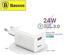 Kepala Charger BASEUS USB Charger 24W Quick Charge 3.0