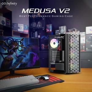 CASING INFINITY MEDUSA V2 - ATX TEMPERED GLASS NO FAN