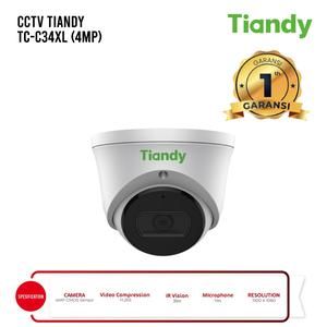 IP Camera CCTV Indoor Tiandy TC-C34XL 2MP AUDIO POE ONVIF IR TC C34XL