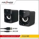Speaker Advance CLS-101 CLS101 Multimedia Channel 2.0 Superbass