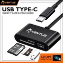 Card Reader 3 in 1 USB Type C to USB A 2.0/SD/TF Ventuz Converter OTG