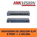 HIKVISION DS-3E0310P-E/M 8 Port Poe + 2 Uplink Switch Hub Poe 8 Port