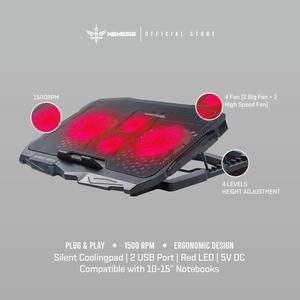 [CP-NYK-X4] NYK Nemesis Cooling Pad X4 STORMBREAKER Cooling Pad LED with 4 Fan