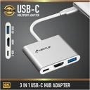 Ventuz Card Reader Converter USB-C Hub 3 in 1 - USB C HDMI USB 3.0