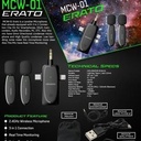 Mic Clip On Wireless NYK MCW01 Microphone Noise Cancellation MCW-01