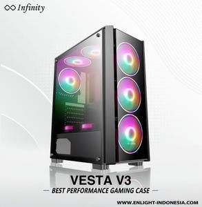 Casing INFINITY VESTA V3 V 3 - mATX, ATX - TEMPERED GLASS Free 4Fan