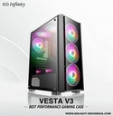 Casing INFINITY VESTA V3 V 3 - mATX, ATX - TEMPERED GLASS Free 4Fan