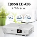 Projector Epson EB-X06 XGA 3600 Lumens 3LCD Pengganti EB X500