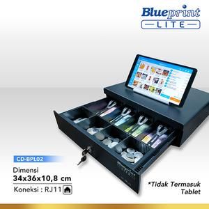 CASH DRAWER BLUEPRINT CD-BPL02 LACI KASIR CDBPL02 34x36x10,8 Cm