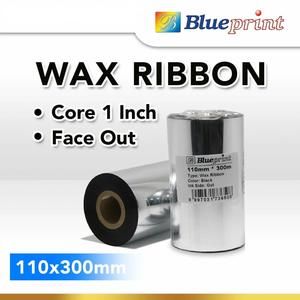 [BP-WR-110x300mm-LT] BLUEPRINT Wax Ribbon 110x300mm Barcode Label Thermal Transfer Ribbon