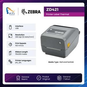 Printer Sticker Label Barcode Zebra ZD421 2in1 Direct USB 300 DPI