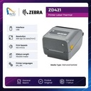 Printer Sticker Label Barcode Zebra ZD421 2in1 Direct USB 300 DPI