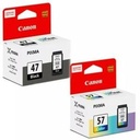 PAKET TINTA CATRIDGE CANON PG-47 CL-57 BLACK COLOUR PG47 CL57 ORIGINAL